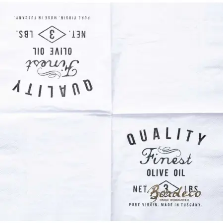Serwetka do decoupage etykieta oliwy 33x33 H&M Unikat