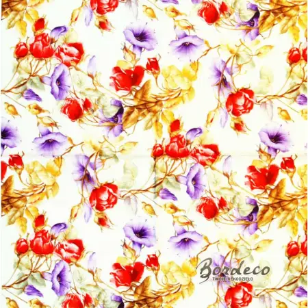 Serwetka do decoupage kwiaty róż i powoju 33x33 PAPSTAR Unikat