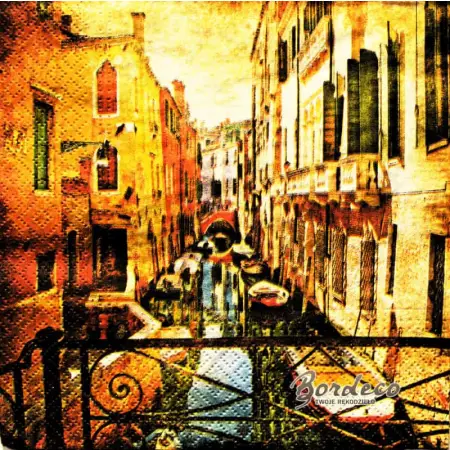 Serwetka do decoupage malownicza Wenecja 33x33 PAW Unikat