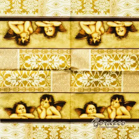 Serwetka do decoupage aniołki Rafael Santi 33x33 PAW Unikat