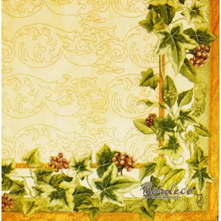 Serwetka do decoupage ramka z bluszczu 33x33 PAW Unikat