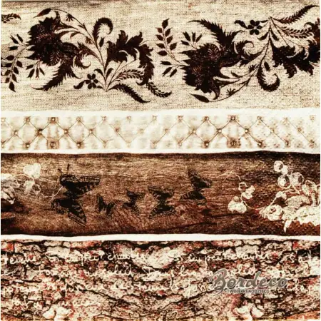 Serwetka do decoupage szlaczki w tonacji brązowej 33x33 PAW Unikat