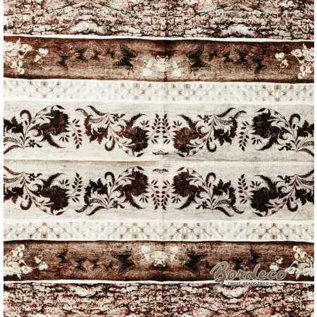 Serwetka do decoupage szlaczki w tonacji brązowej 33x33 PAW Unikat