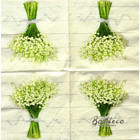 Serwetka do decoupage bukiecik konwalii 33x33 PAW Unikat