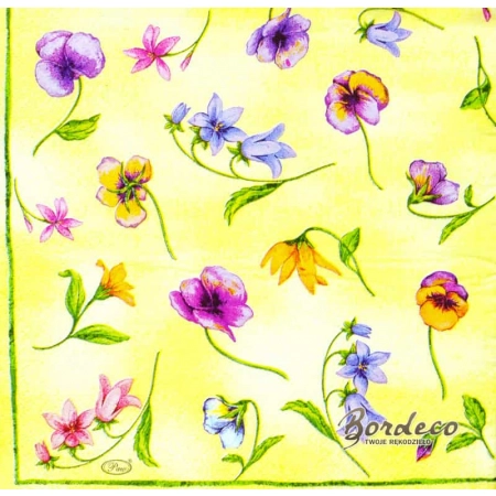 Serwetka do decoupage drobne wiosenne kwiaty 33x33 PAW Unikat