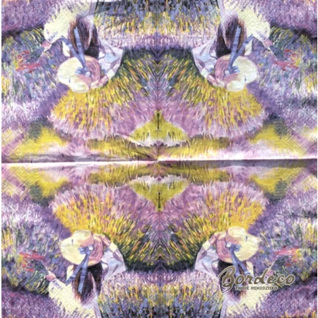 Serwetka do decoupage kobieta w lawendzie 33x33 PAW