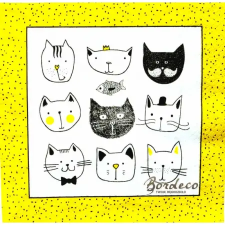 Serwetka do decoupage kocie minki 33x33 PAW Unikat