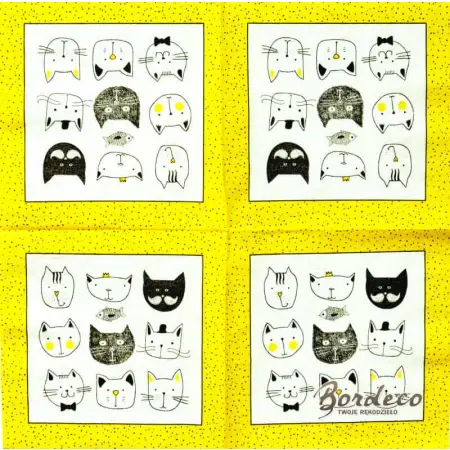 Serwetka do decoupage kocie minki 33x33 PAW Unikat