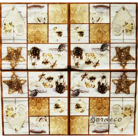 Serwetka do decoupage ozdoby świąteczne 33x33 PAW Unikat