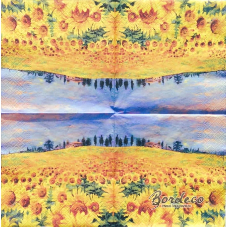 Serwetka do decoupage pole słoneczników 33x33 PAW