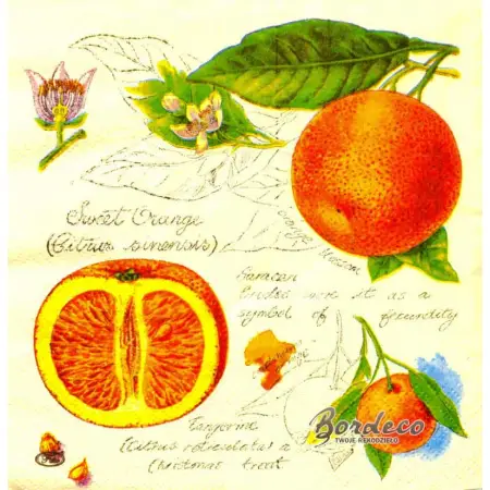 Serwetka do decoupage pomarańcze 33x33 PAW Unikat