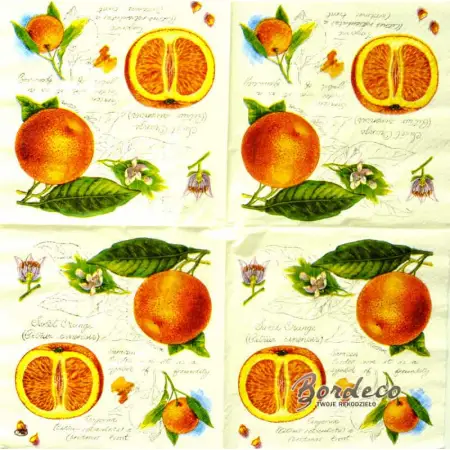 Serwetka do decoupage pomarańcze 33x33 PAW Unikat