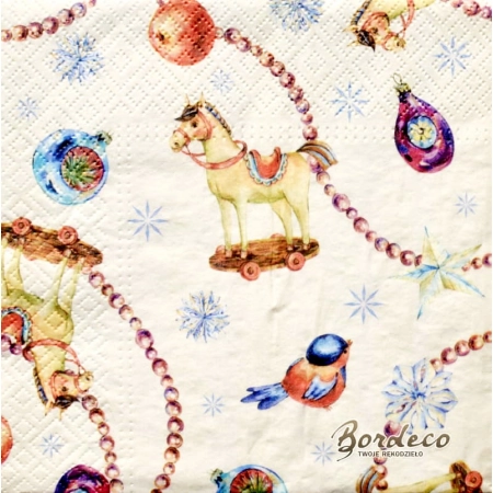 Serwetka do decoupage łańcuch świąteczny 33x33 PAW
