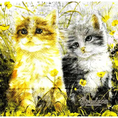 Serwetka do decoupage dwa koty na łące 33x33 PIXIE Unikat