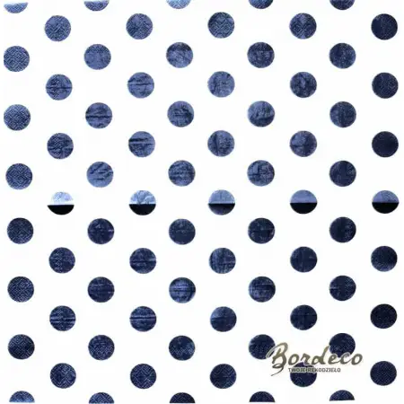 Serwetka do decoupage granatowe grochy na białym tle 33x33 PIXIE Unikat