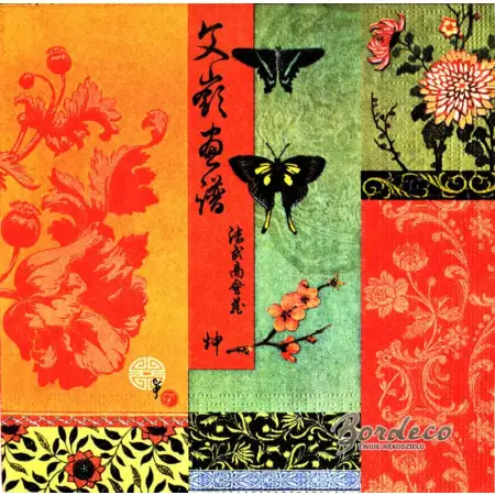 Serwetka do decoupage  Azja, orient 33x33 PPD Unikat