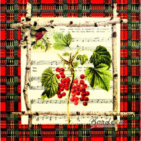 Serwetka do decoupage amarylis, czerwona porzeczka 33x33 PPD Unikat