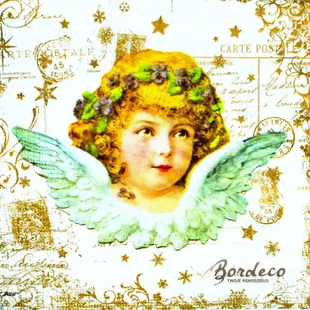 Serwetka do decoupage aniołek vintage 33x33 PPD Unikat