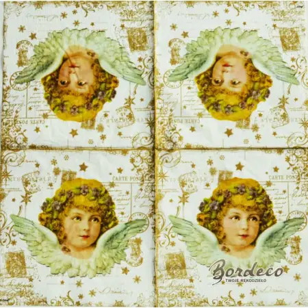 Serwetka do decoupage aniołek vintage 33x33 PPD Unikat