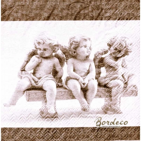 Serwetka do decoupage amorki na ławeczce 25x25 PPD