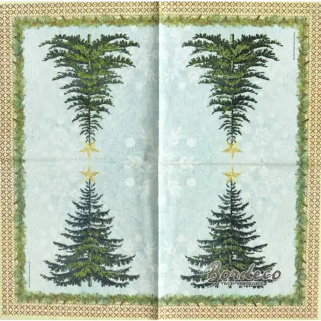 Serwetka do decoupage choinka z gwiazdką 25x25 PPD Unikat