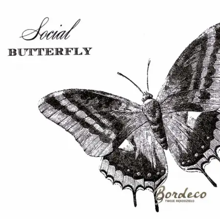 Serwetka do decoupage czarny duży motyl 33x33 PPD Unikat