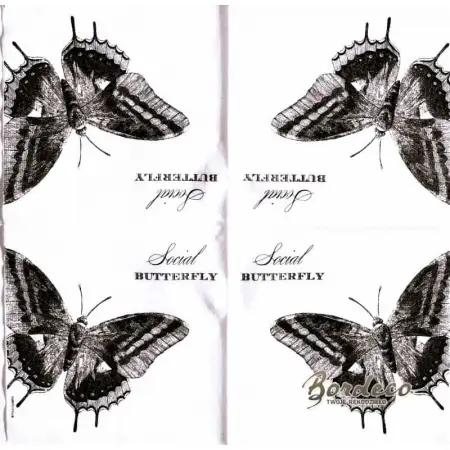 Serwetka do decoupage czarny duży motyl 33x33 PPD Unikat