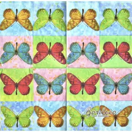 Serwetka do decoupage cztery motyle 33x33 PPD Unikat