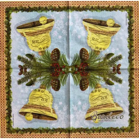 Serwetka do decoupage dzwoneczek, bombka 25x25 PPD Unikat