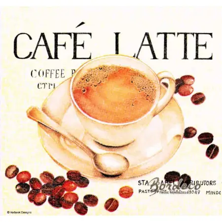 Serwetka do decoupage filiżanka kawy Latte 25x25 PPD Unikat