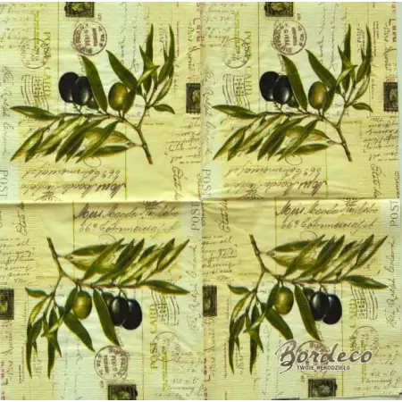Serwetka do decoupage gałązka oliwki 33x33 PPD Unikat