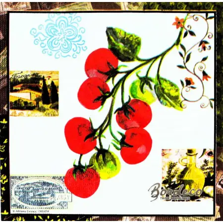 Serwetka do decoupage pomidory na gałązce 33x33 PPD Unikat