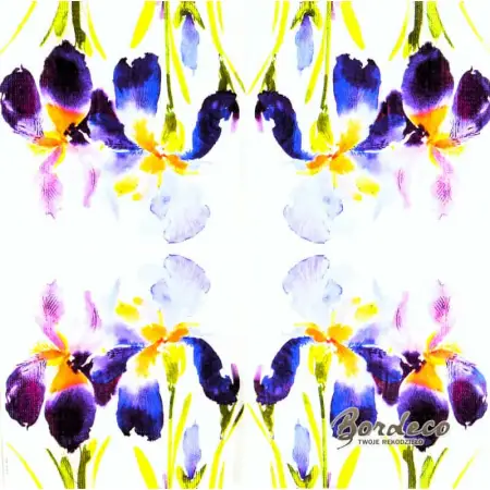 Serwetka do decoupage kwaity irysy akwarela 33x33 PPD Unikat