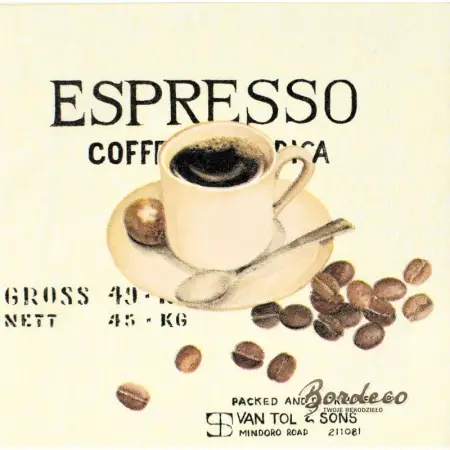 Serwetka do decoupage kawa espresso 25x25 firma PPD