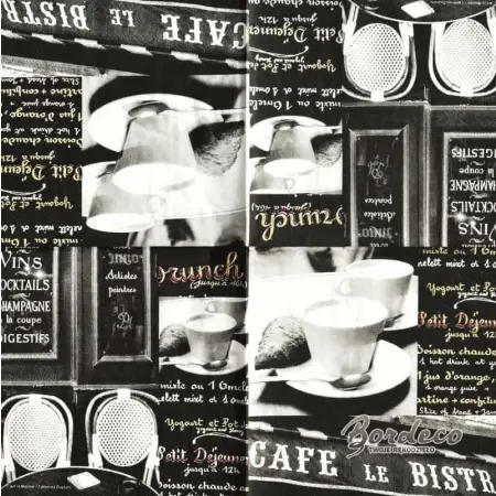 Serwetka do decoupage cafe, bistro i kawa cappuccino 25x25 firma PPD