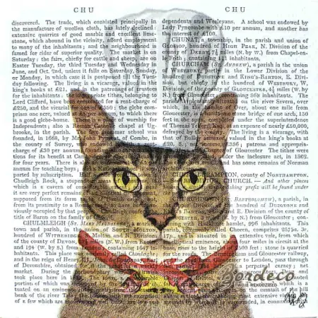 Serwetka do decoupage w stylu retro z kotem kucharzem 25x25 PPD Unikat