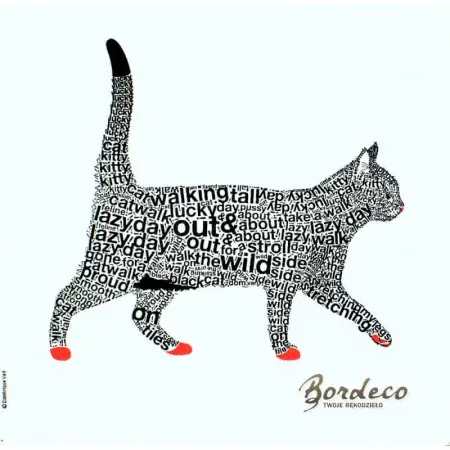 Serwetka do decoupage kot z czerwonymi stopami 25x25 PPD Unikat
