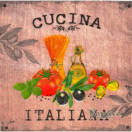 Serwetka do decoupage kuchnia włoska 33x33 PPD Unikat