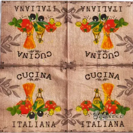 Serwetka do decoupage kuchnia włoska 33x33 PPD Unikat