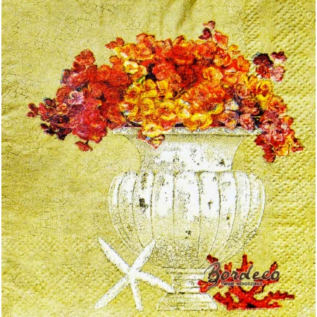 Serwetka do decoupage kwiaty w wazonie 25x25 PPD Unikat