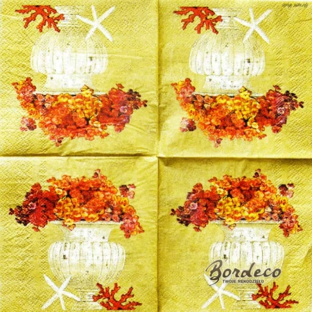 Serwetka do decoupage kwiaty w wazonie 25x25 PPD Unikat