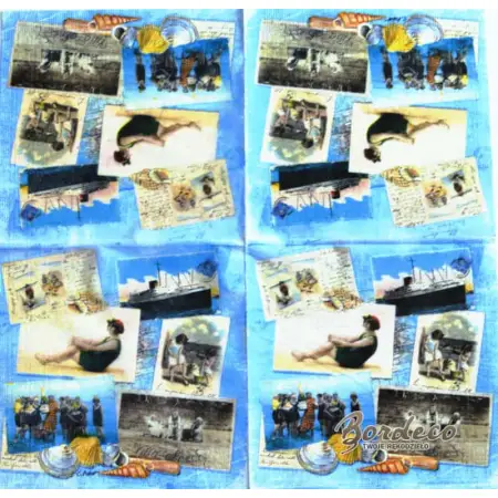 Serwetka do decoupage wakacje, lato vintage 33x33 PPD Unikat