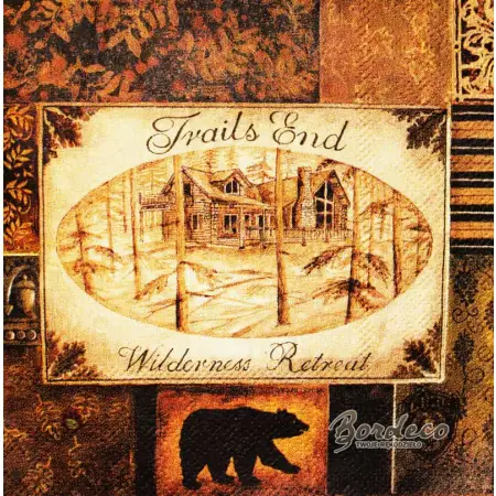 Serwetka do decoupage leśny obrazek 25x25 PPD Unikat