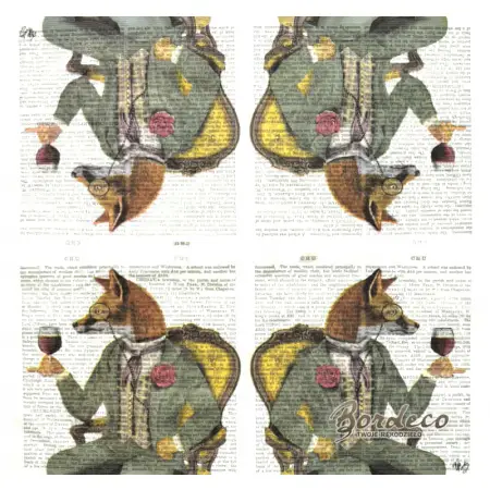 Serwetka do decoupage lis z winem 33x33 PPD Unikat