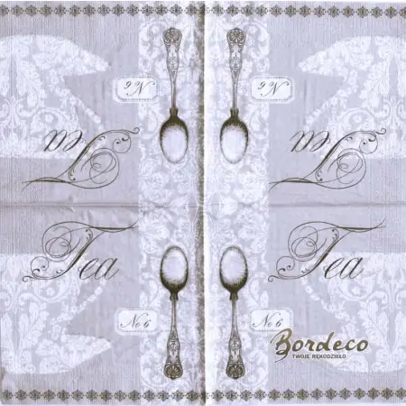 Serwetka do decoupage ozdobna łyżeczka,vintage 33x33 PPD Unikat