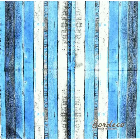 Serwetka do decoupage niebieskie deski 33x33 PPD Unikat