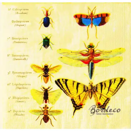 Serwetka do decoupage owady 33x33 PPD Unikat