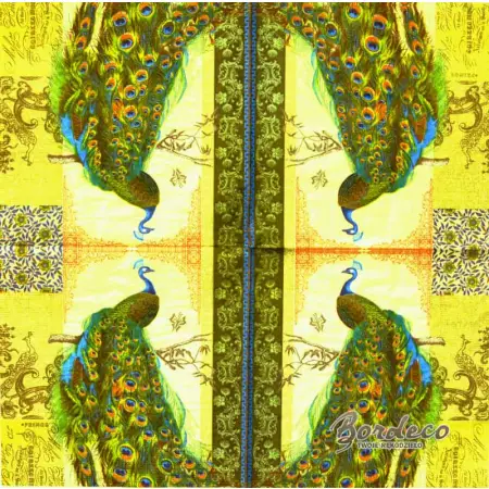 Serwetka do decoupage paw z długim ogonem na gałęzi 33x33 PPD Unikat