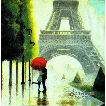 Serwetka do decoupage romantyczny Paryż 25x25 PPD Unikat