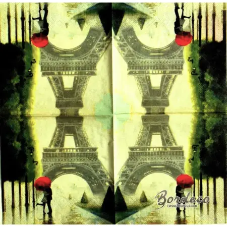 Serwetka decoupage romantyczny Paryż 33x33cm PPD Unikat